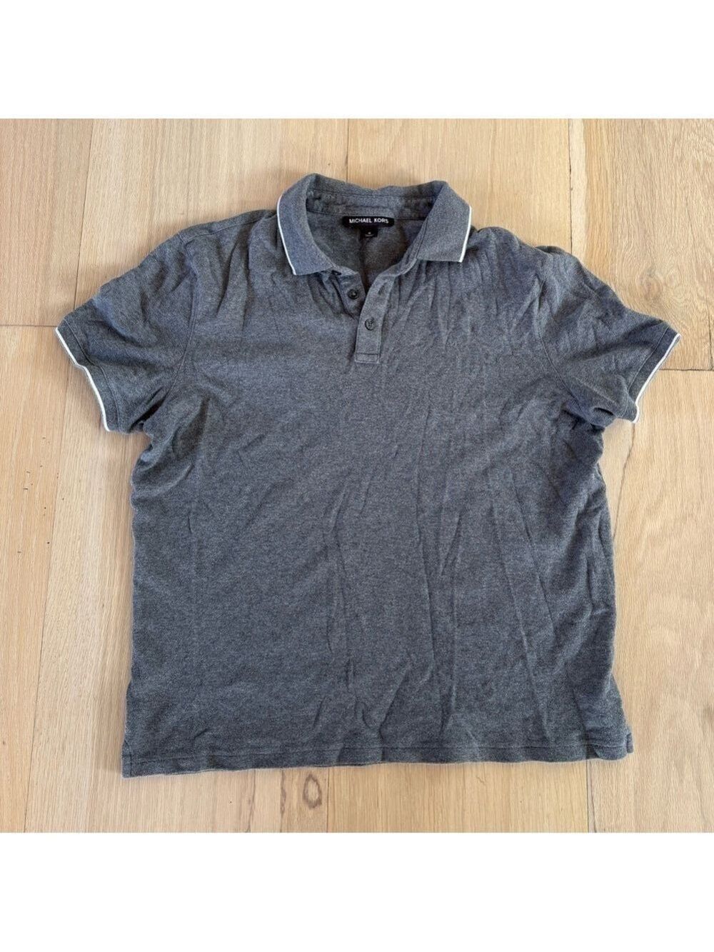 Michael Kors Gray Polo Shirt Size Medium